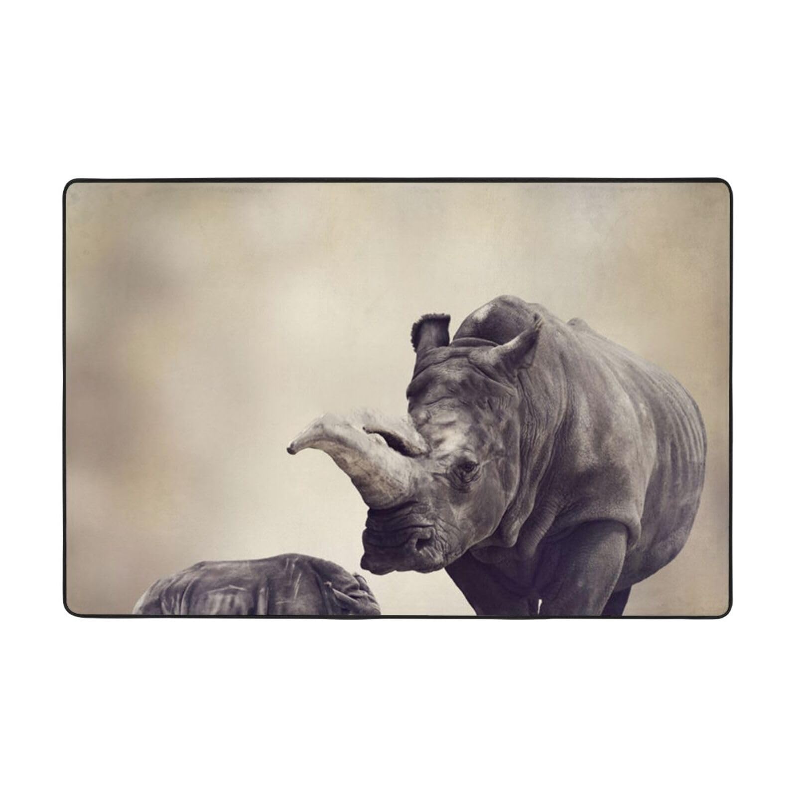 Tapis en flanelle pour salon et cuisine au design faune sauvage