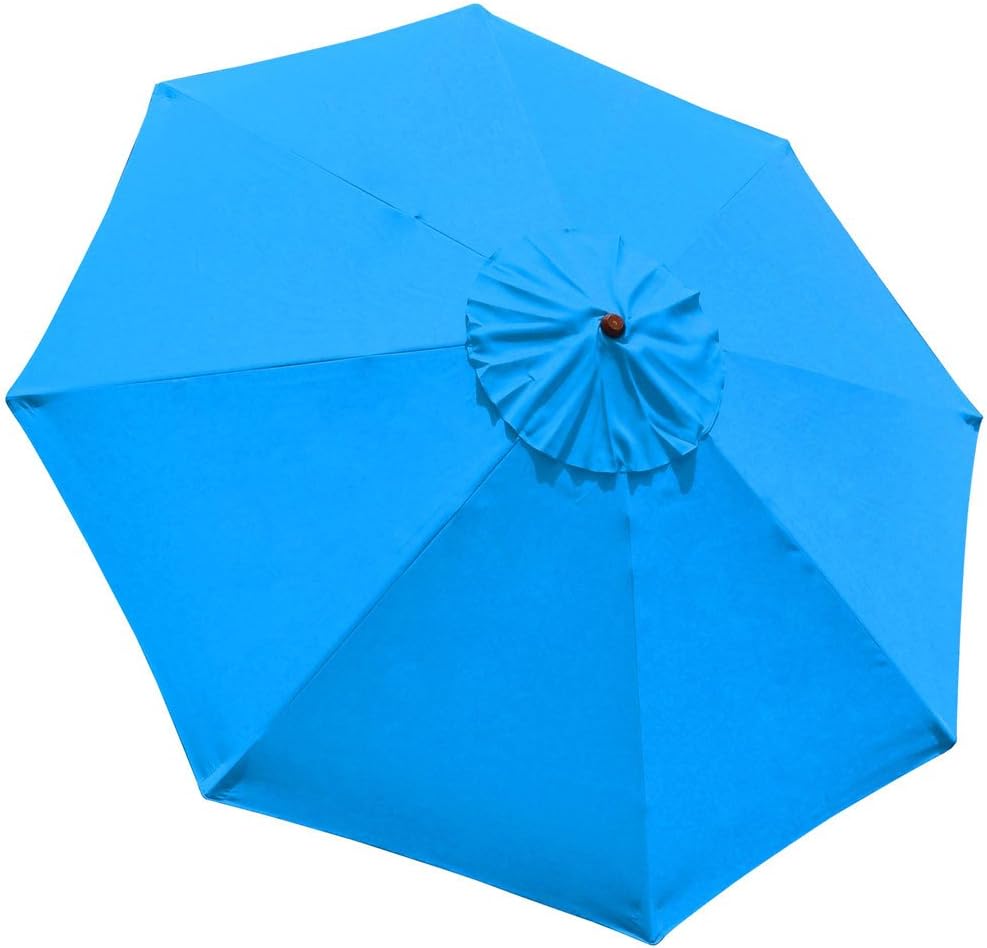 New 9' FT Market Patio Garden Umbrella Replacement Canopy Canvas Cover Blue