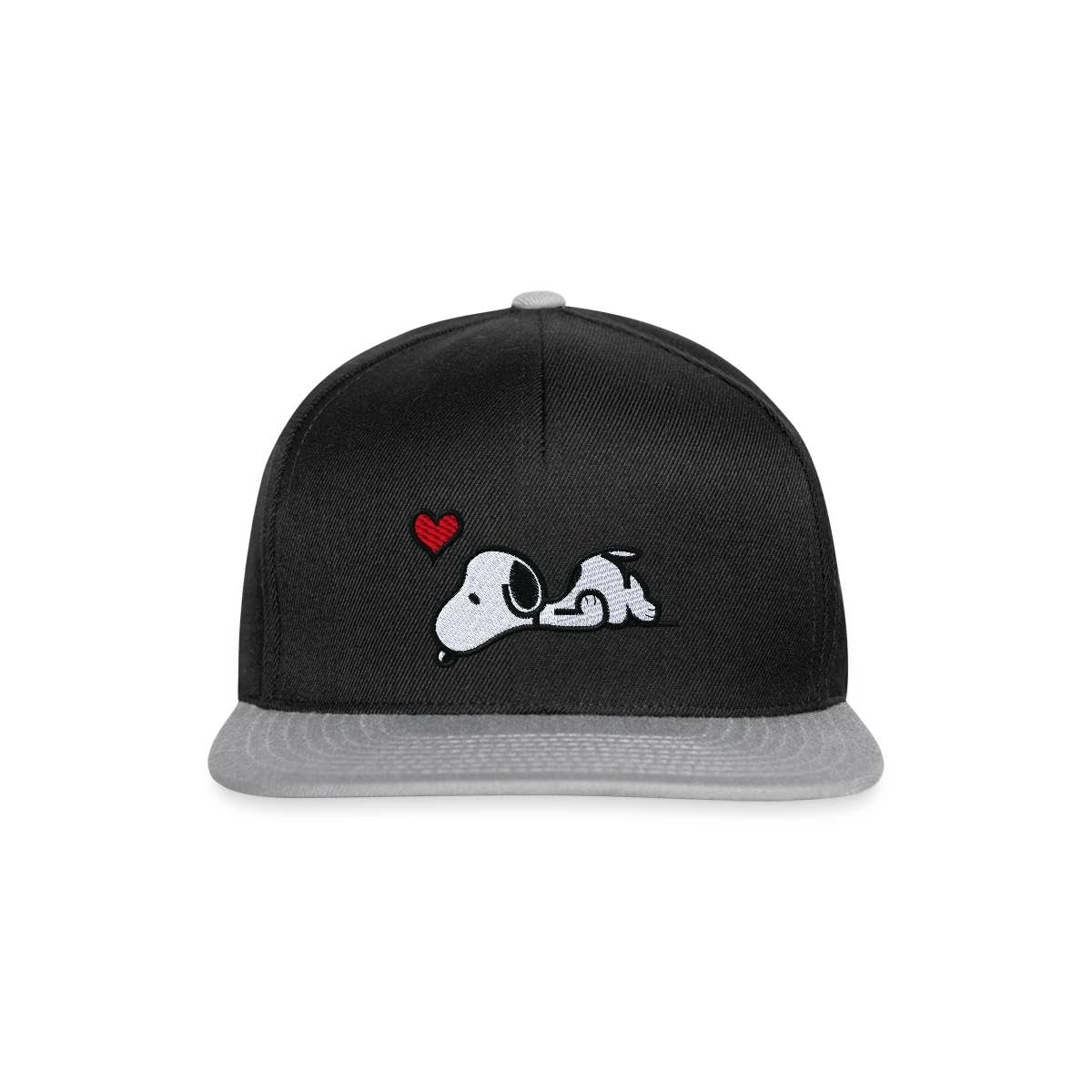 Casquette snapback Snoopy Peanuts broderie amour accessoire de mode