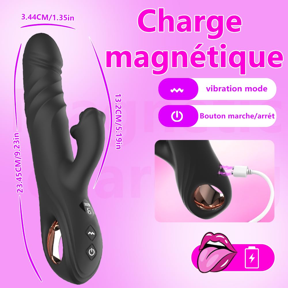 Vibratoreper Donna Punto G Squirting Sex Toys Vibratoreper Donna Professionale Vibratore S𝚞cchia Clotoride con 8 Modalità Vibratore Rabbit Vibratori Donne Sexytoysys donna