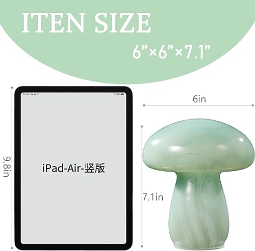 Miniatura 2 de Lámpara de mesa de noche, 7.0 pulgadas, lámpara de mesa de cristal semitransparente adecuada para dormitorios, salas de estar, comedores, estilo