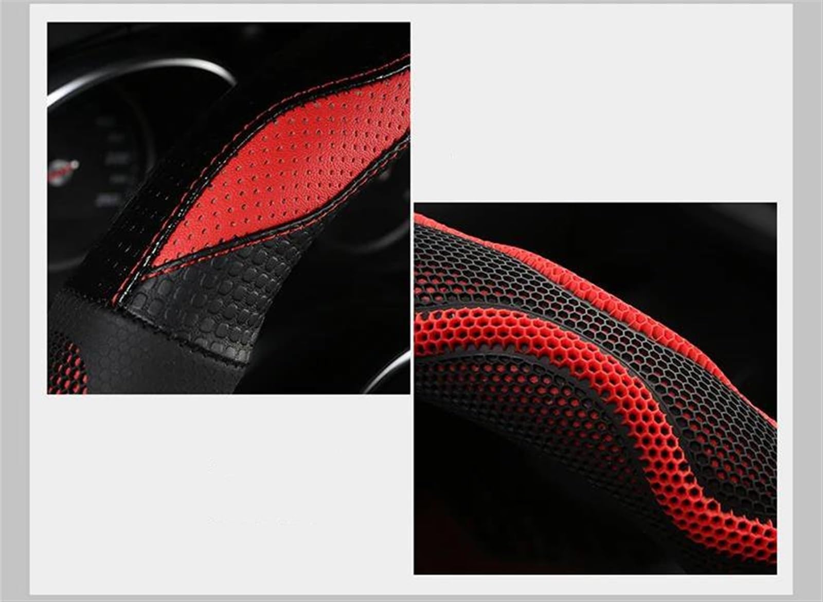 Coprivolante Per Auto 38cm In Pelle Antiscivolo Per Camry Per Corolla Per Harrier(rosso)
