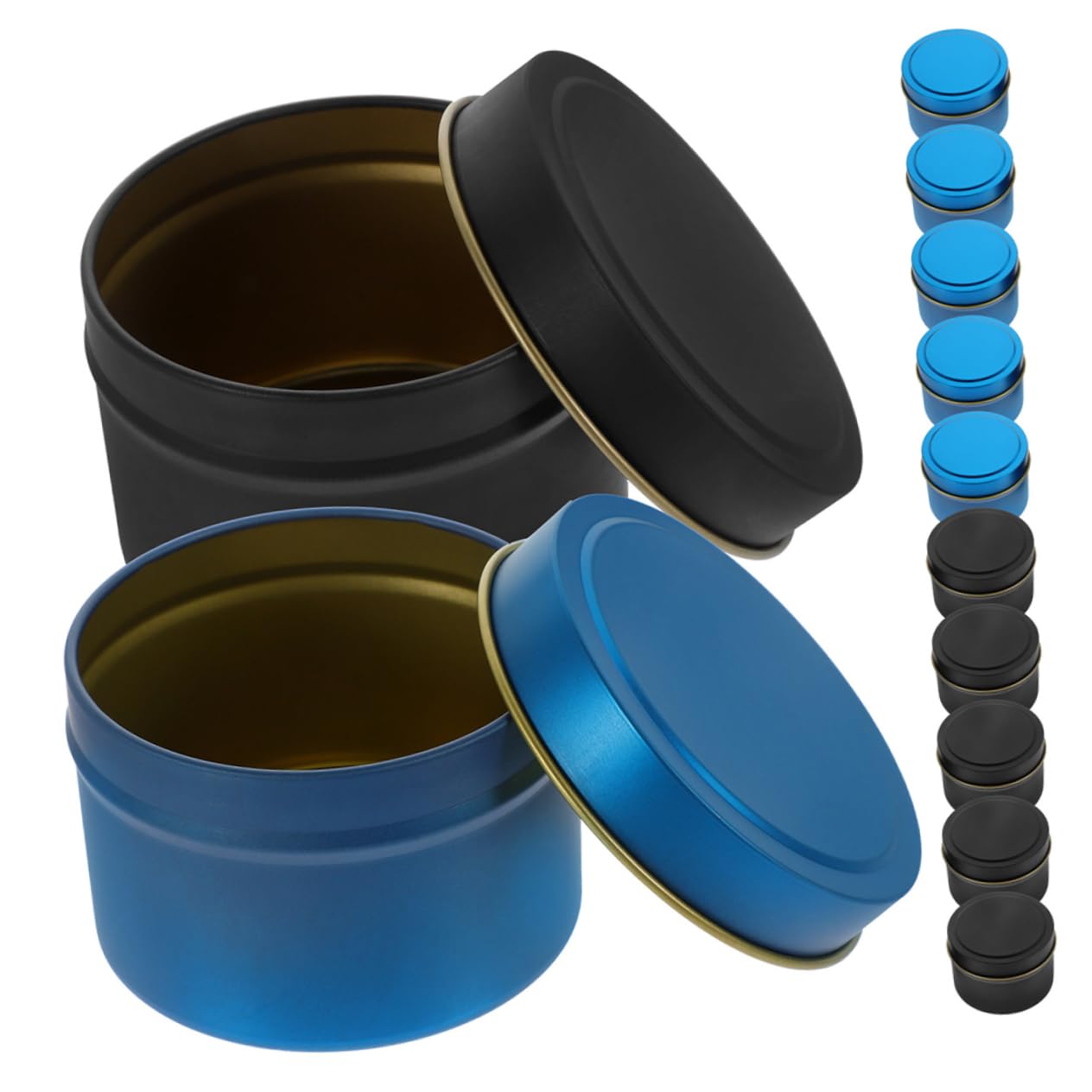 Cabilock 16Pcs Empty Candle Jars with Lids Multi Function DIY Candle Tins for Aromatherapy for Home Decor and Unique Durable Tinplate