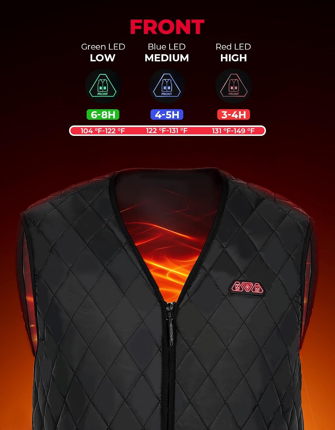 KEMIMOTO Womens Heated Vest with Battery Pack Included, Heated Jackets for Women, Women's Zip Up Winter Electric Quilted Vest - Image 2