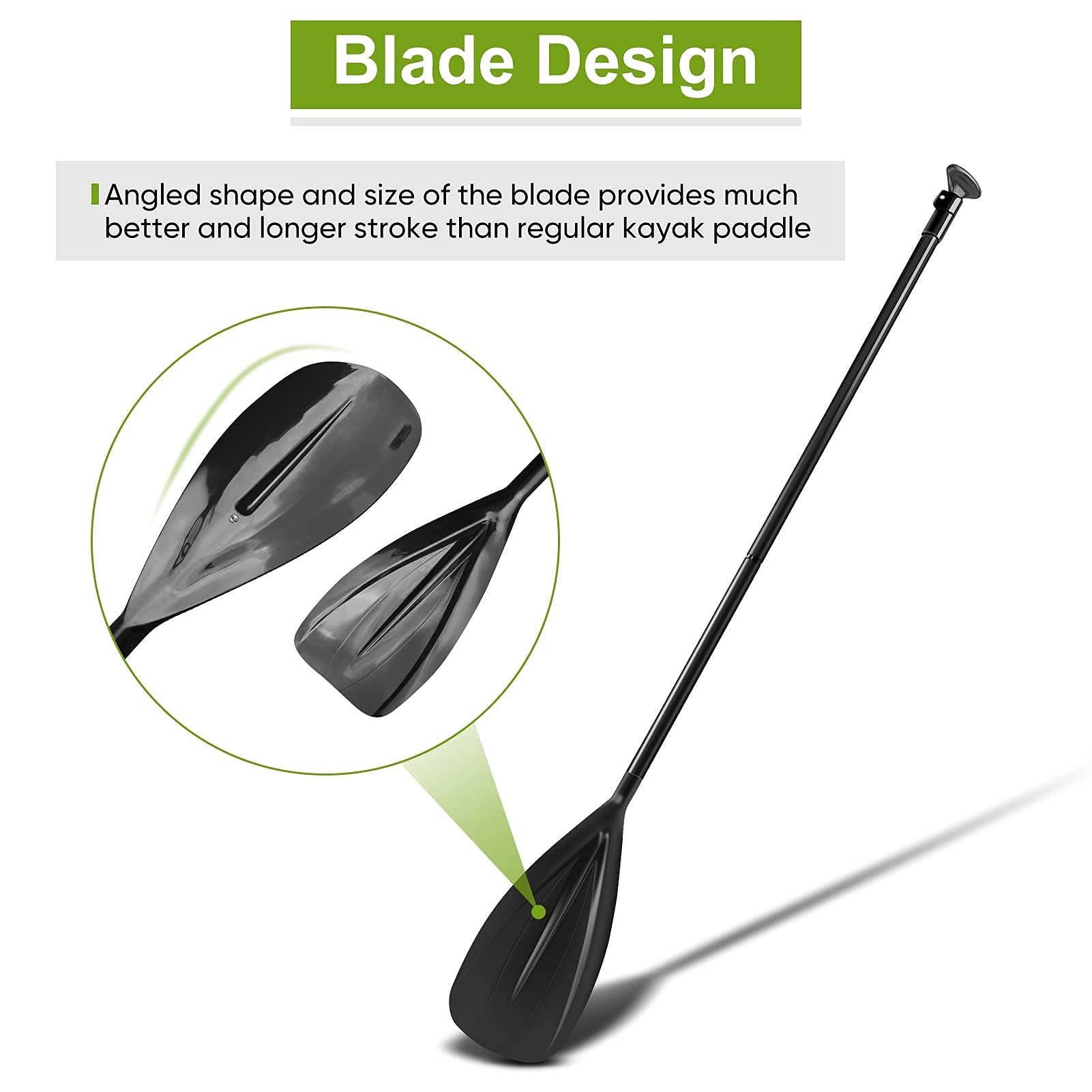 Ejoyous Pagaie Nautique Paddle Paddle Longueur réglable, Robuste en Alliage d'aluminium Kayak Paddle Planche de Surf Paddle pour Kayak Surf Gonflables 163-215cm