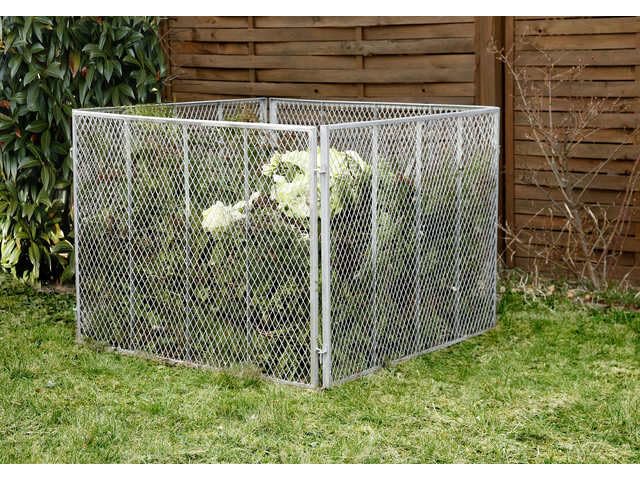 TrendLine Metallkomposter 100 x 100 x 80 cm Gartenkomposter Streckmetall