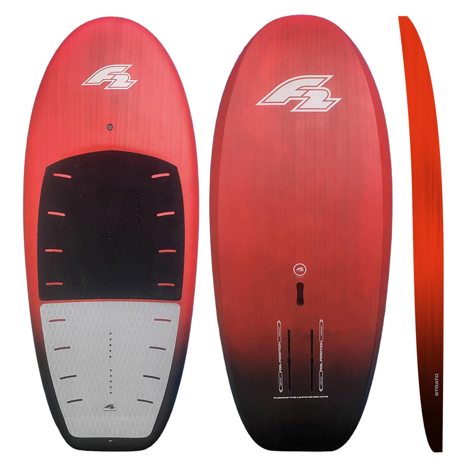 F2 Set Foilboard Glide Strato Team Rot 130L + Alu Foil 2000 + Wing 5qm
