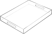 Vista 12 de Bandeja de servir acrílica resistente y brillante en negro con asas - 12x12 pulgadas - Bandeja para servir café, aperitivos, desayuno, mayordomo