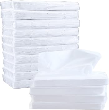 Car Tissue Refill, 3-Ply Disposable Facial Tissues for Car Sun Visor, Paper Napkin Holder, White, Rectangular, Decorative, 20 Pack