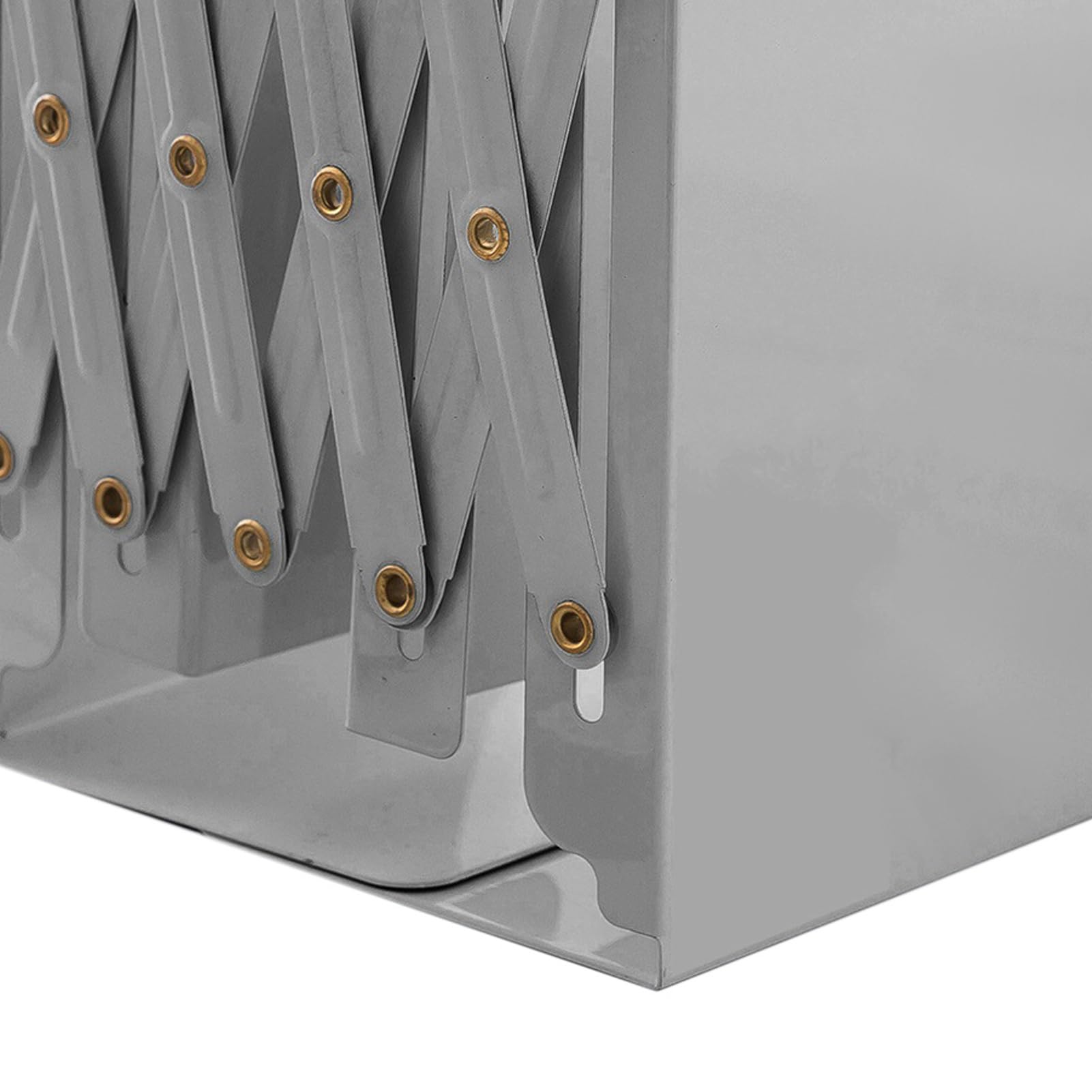 Bookends Retractable Flexible Large Size Without Sticker Metal Material Office Book Support for Desk Gray