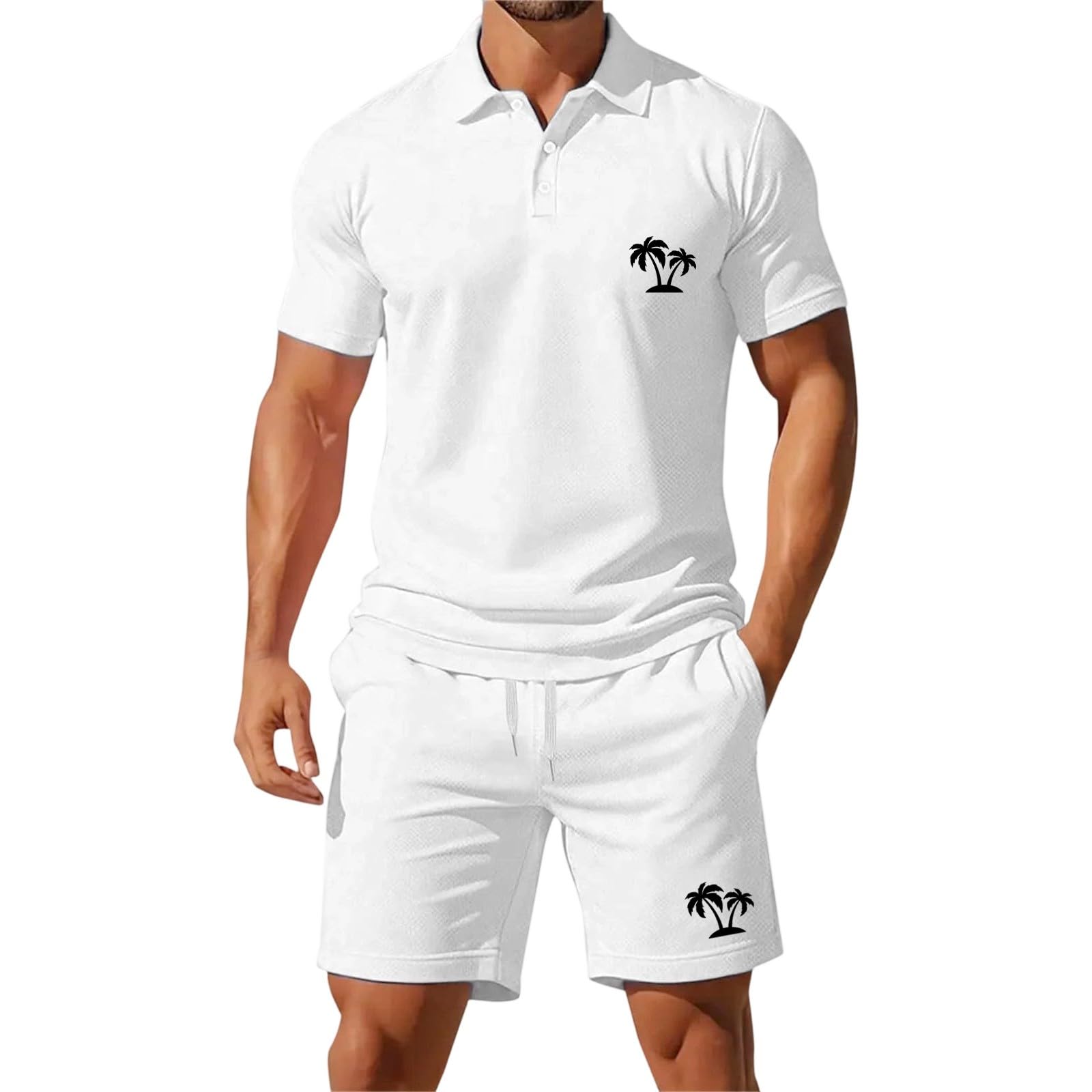 Conjunto de polo y short transpirable con estampado regular fit 5