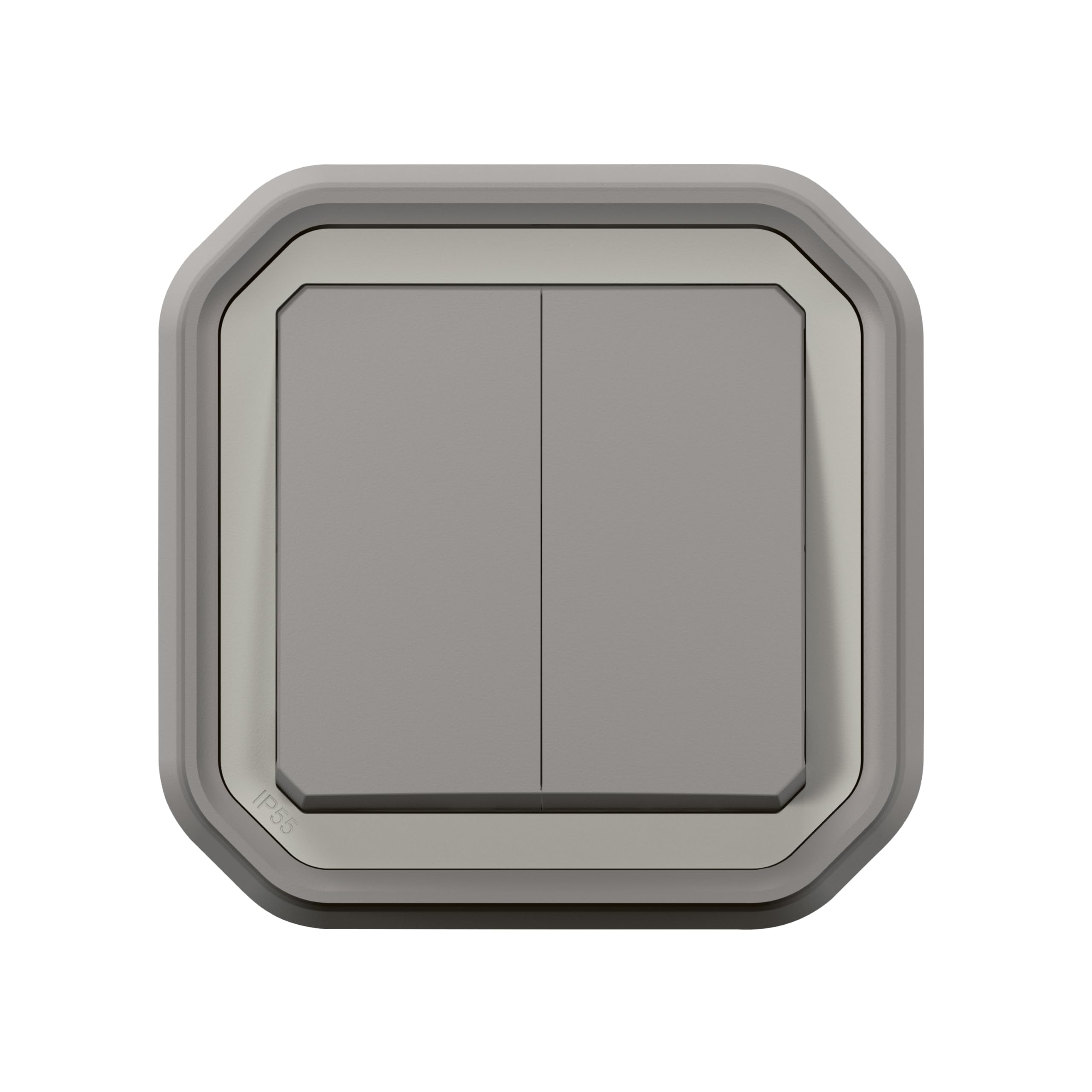 LEGRAND | Plexo Double Interrupteur Ou Va-Et-Vient Ou Poussoir, Étanche Et Robuste IP55 IK08, Connexion Rapide Sans Outil, Prêt À Installer En Encastré