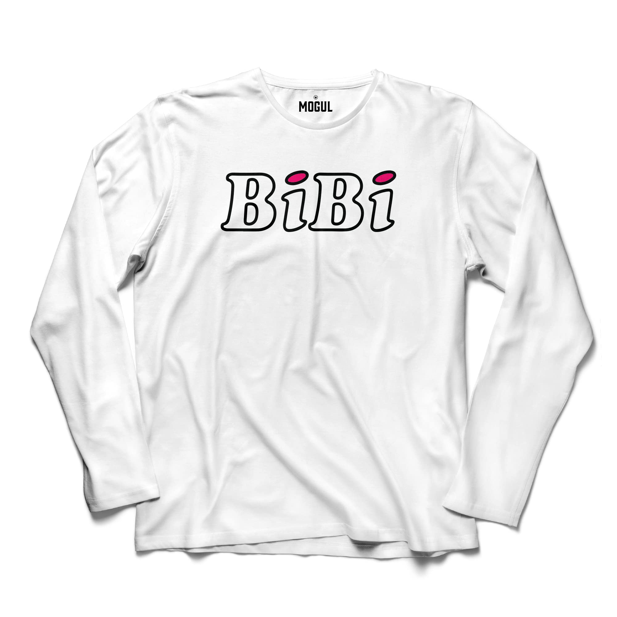 MOGULBibi Kpop Life is A Bi Unisex Pure Cotton Crewneck Full Sleeves Full Color High Resolution White Graphic Tee