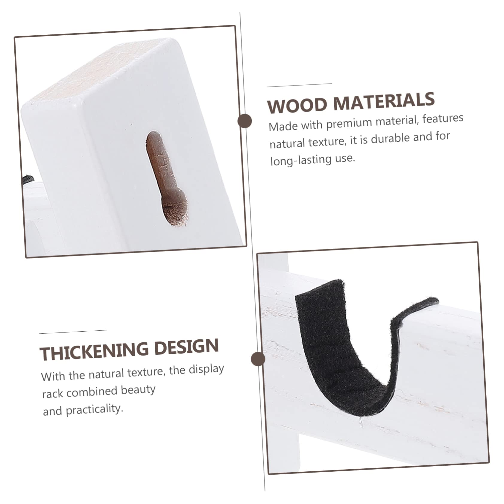 GANAZONO 1pair Wall-mounted Bat Rack Wooden Bat Hanger for Displaying Baseball and Softball Multi-function Stick Storage Organizer for Home or Office Unique Present Idea