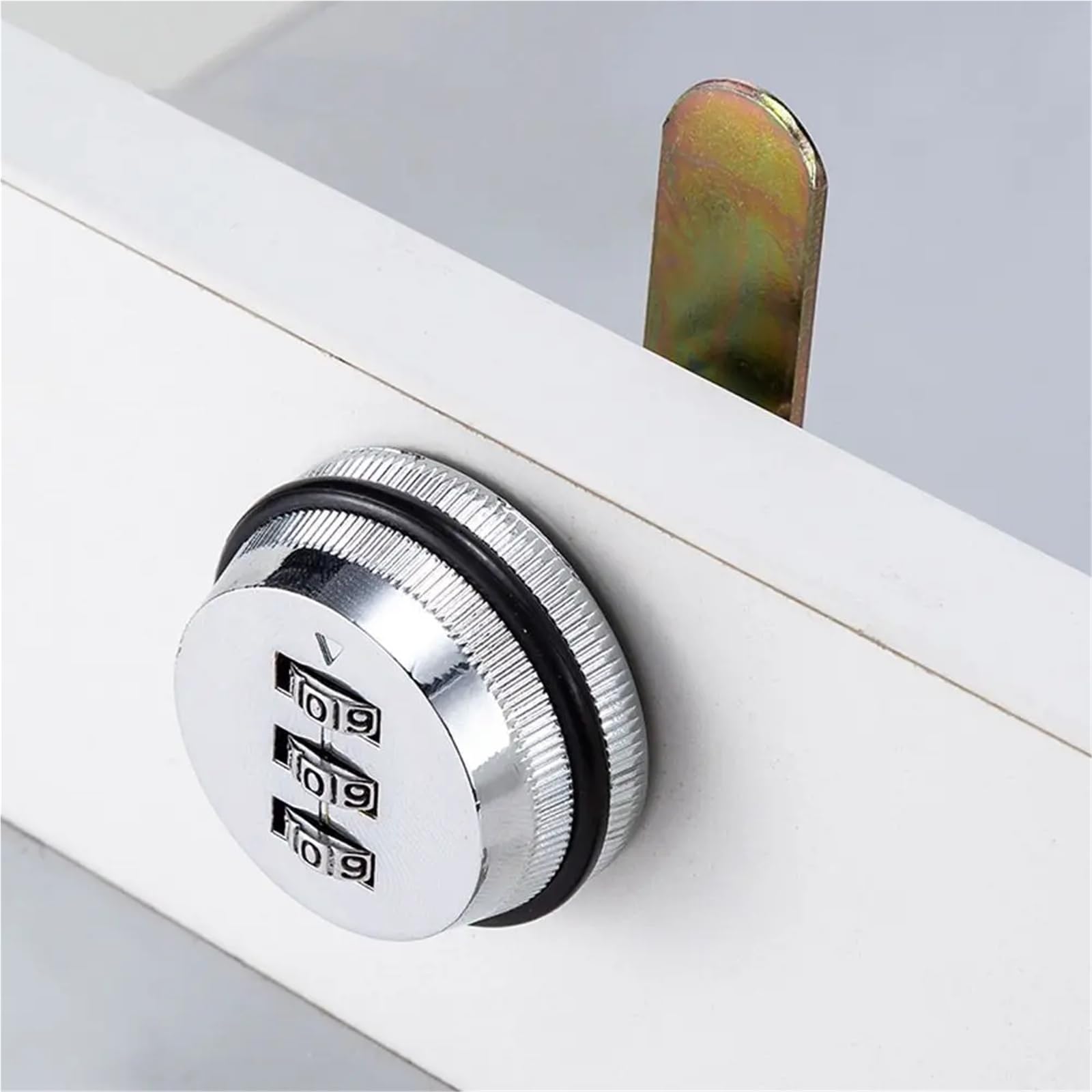 3-stelliges Kombinations-Passwort-Schubladenschloss, 20 mm Gewinde, Smart Code Lock, Mailbox, Möbel, Schrank, Türschloss, 1 Stück(Gold color)