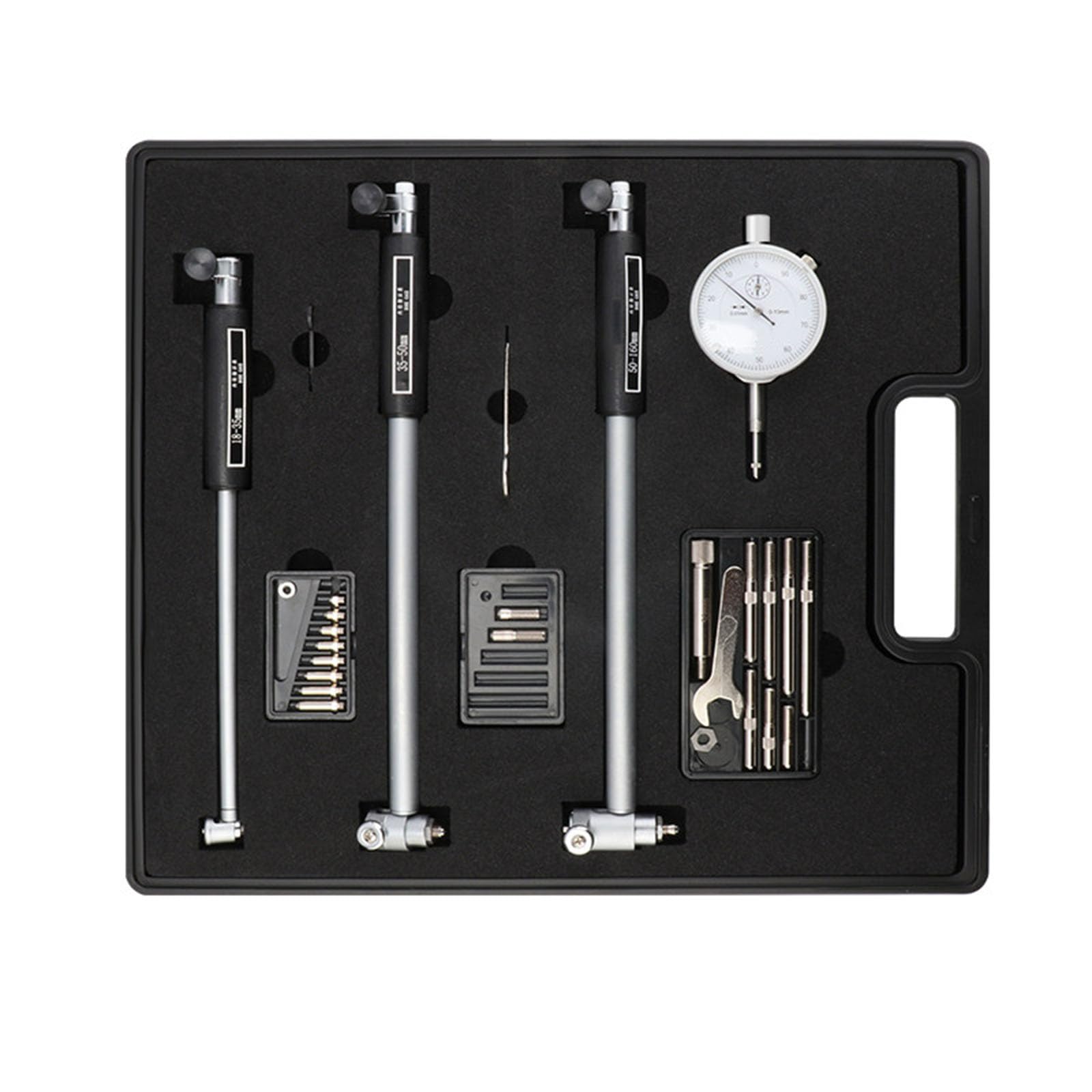 Kit de jauge d'alésage de 18 à 160 mm avec comparateur précis pour la mesure de cylindre