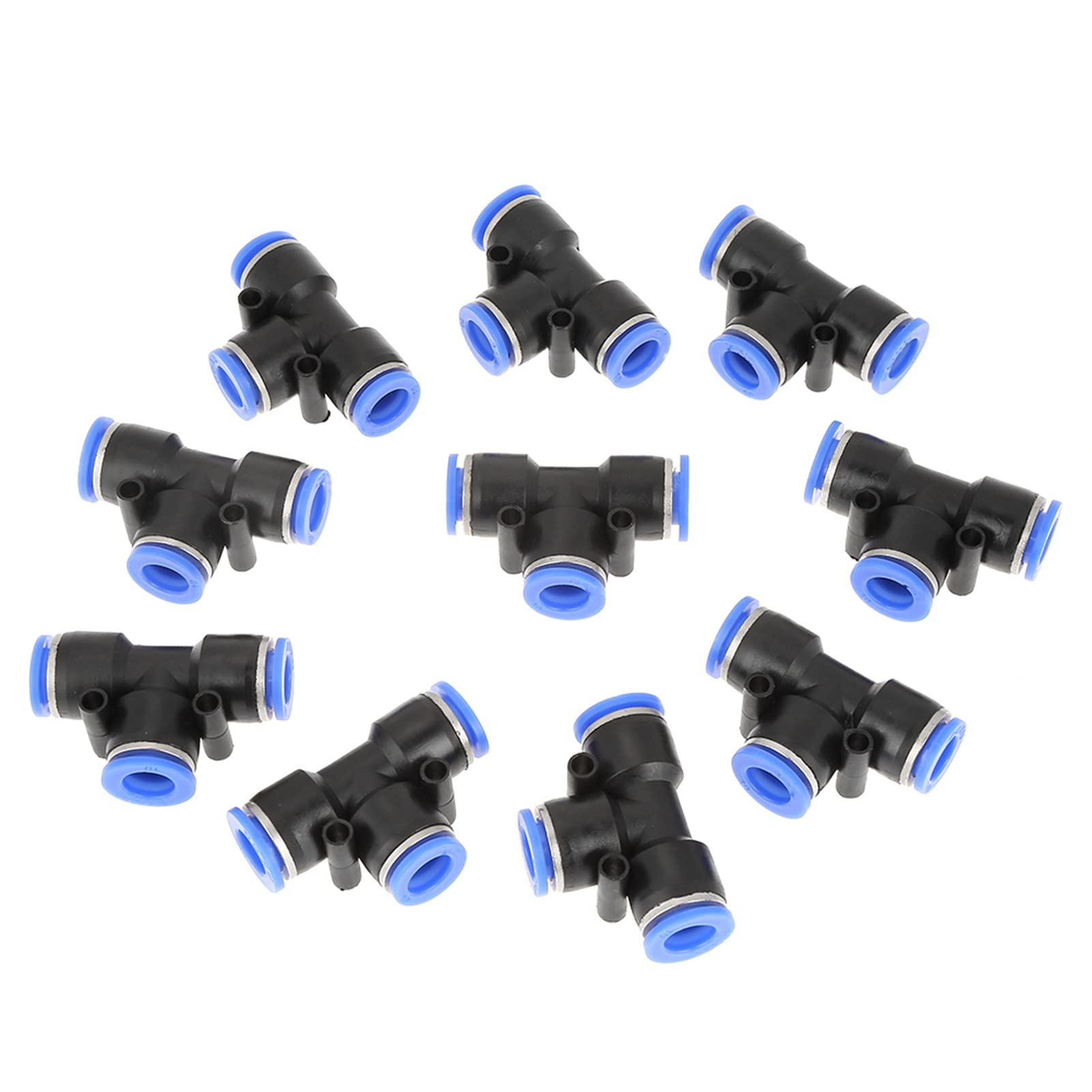 10 Piezas De 10 Mm 3/8 T Tipo Conector Neumático Para Línea