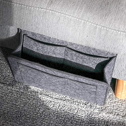 jiuzcare Bedside Storage Organizer Sofa Caddy Remote Holder for Recliner Bed Pocket Bed Organizer Hanging Pocket for Magazine, Tablet, Phone, iPad, TV Remote Control, Dark Grey - Cosy Home Interiors jiuzcare Bedside Storage Organizer Sofa Caddy Remote Holder for Recliner Bed Pocket Bed Organizer Hanging Pocket for Magazine, Tablet, Phone, iPad, TV Remote Control, Dark Grey - Image 5