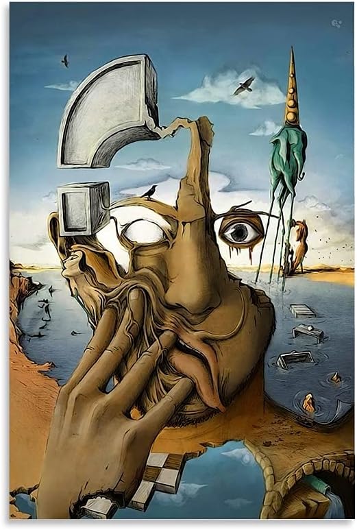 Hitecera Salvador dali Posters Surrealism art Hanging Pictures Canvas Wall Art Posters 16x24inch(40x60cm)