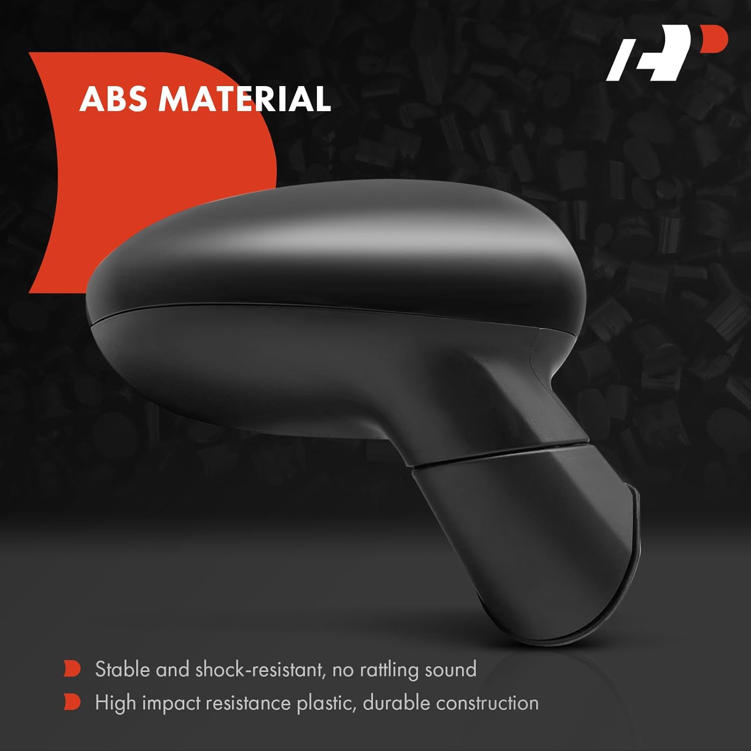 A-Premium Passenger Side Power Door Mirror - Compatible with Kia Rio 2012 2013 2014 - Heated Manual Folding Black Outside Rear View Mirror - Replace# 876201W140