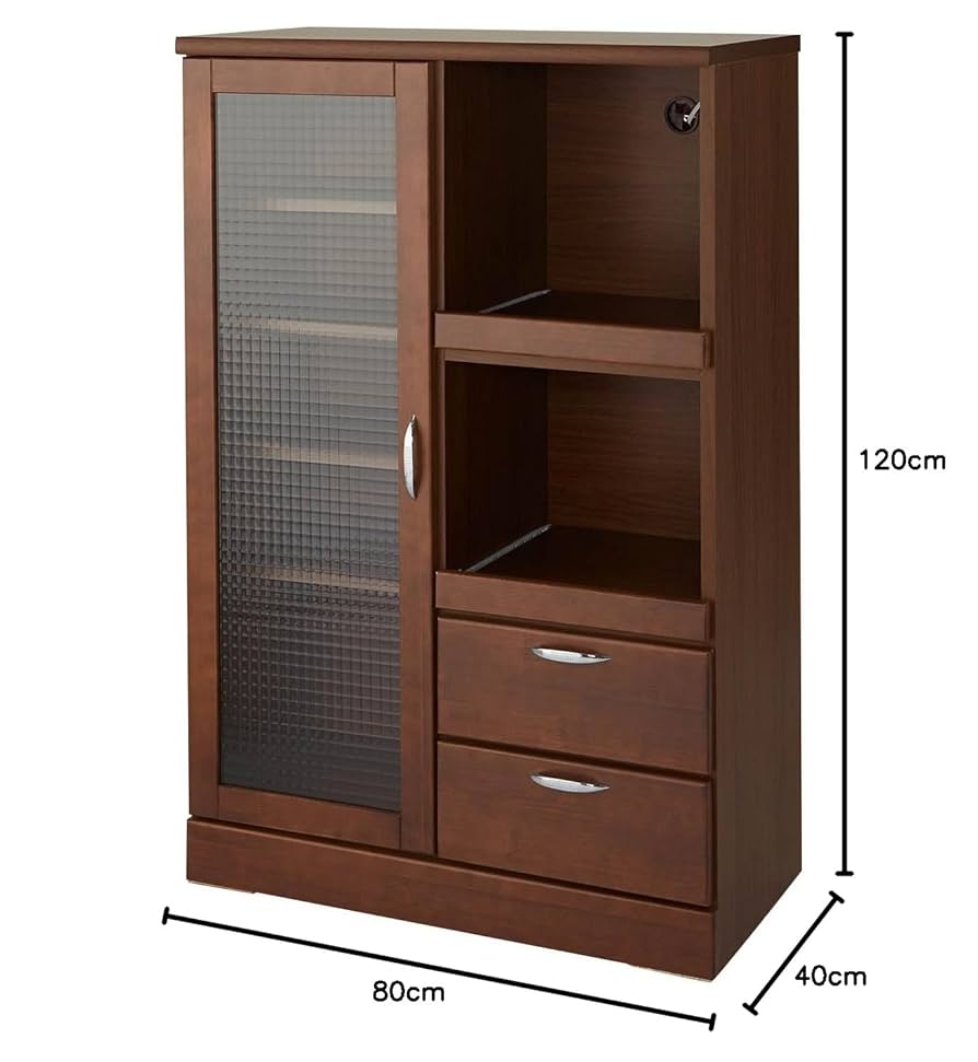 大川家具食器棚ブラウン 大川家具食器棚ブラウン