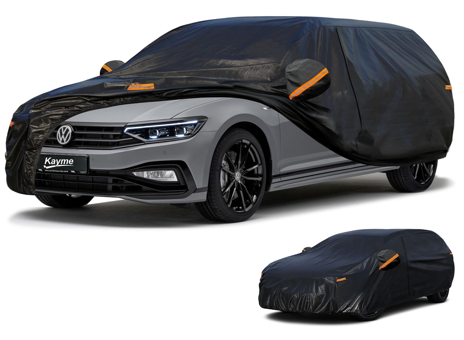 Kayme Funda Coche Exterior, Compatibles con Audi A3 Sportback(1996-2025), Cubierta para Coche Impermeable Transpirable Anti-UV Antipolvo de 7 Capas, Cubre Coche con Cremallera y Forro de Algodón. — view 50