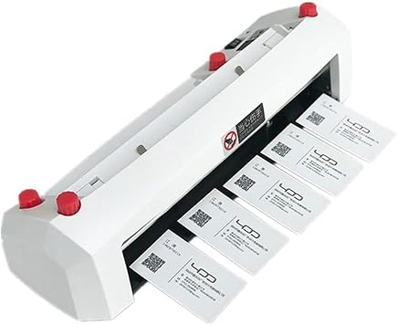 Electric Business Card Cutter, Business Card Cutter Automatic Binding Machine, 10.6 oz 300 g Office Paper Cutter, Automatic Card Cutter for Business Invitations Membership Word Card Clothes