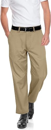 ROYALE LINENS Mens Classic-Fit Wrinkle-Resistant Flat-Front Chino Pant