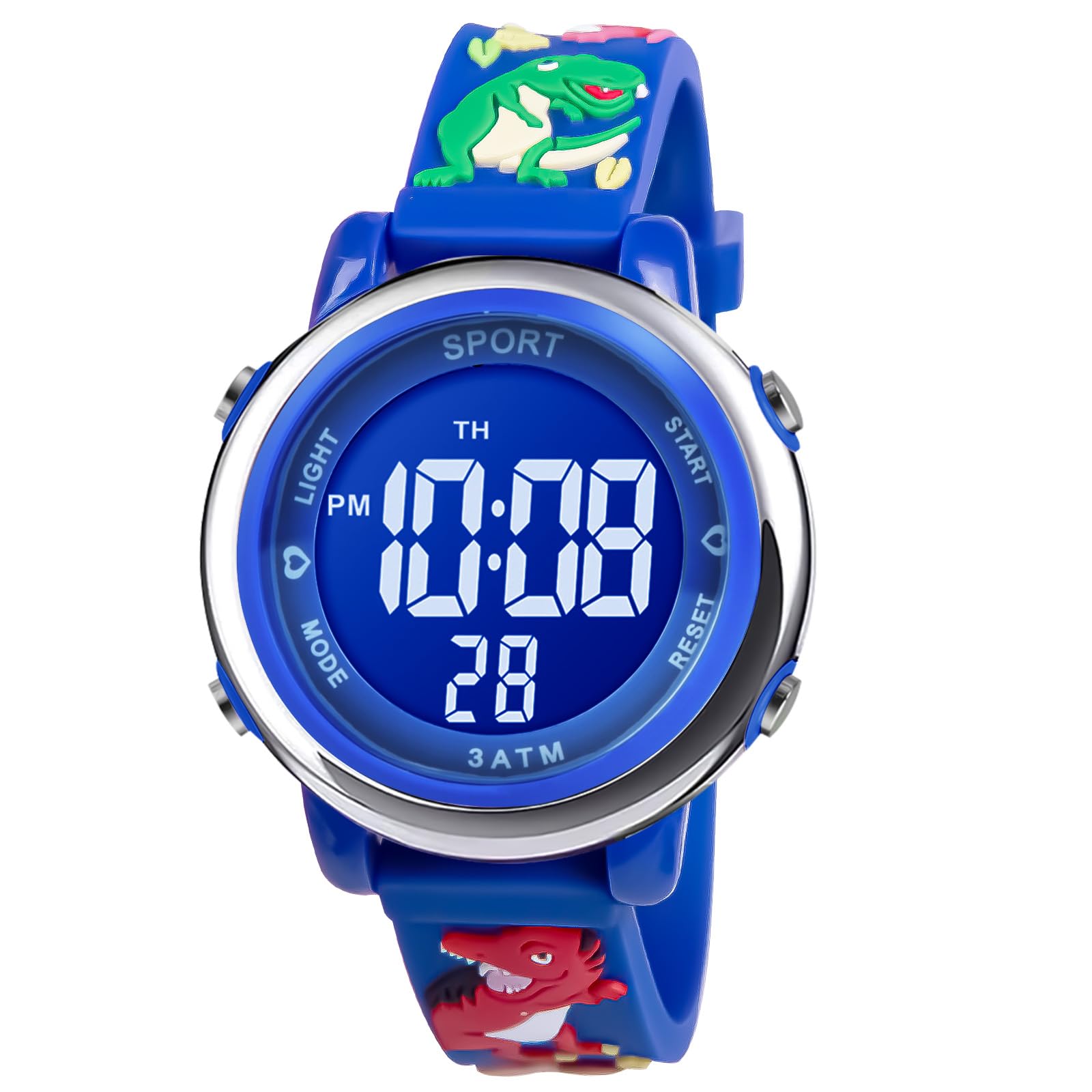 Vicloon Reloj Digital para Niños Niña, Luz Intermitente LED de 7 Colores Reloj de Pulsera Niña Multifunción, Reloj Unicornio Niña, Relojes Niñas Niños Digital para Niños de 3 a 12 años