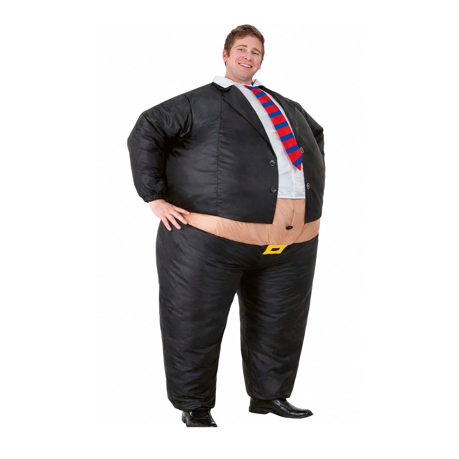 AirSuit® Disfraz Inflable de Big Boss | Traje Peculiar | Tamaño Adulto 160 a 190cm | Poliéster Cómodo | Resistente | Sistema de inflación Incluido | OriginalCup®