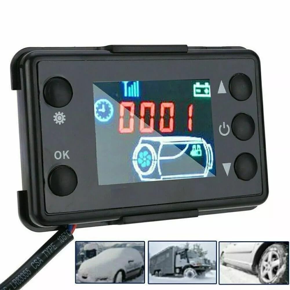 Interruttore LCD per riscaldatore di parcheggio, controller riscaldatore 12/24 V con display LCD, per riscaldatore diesel ad aria per auto e camion