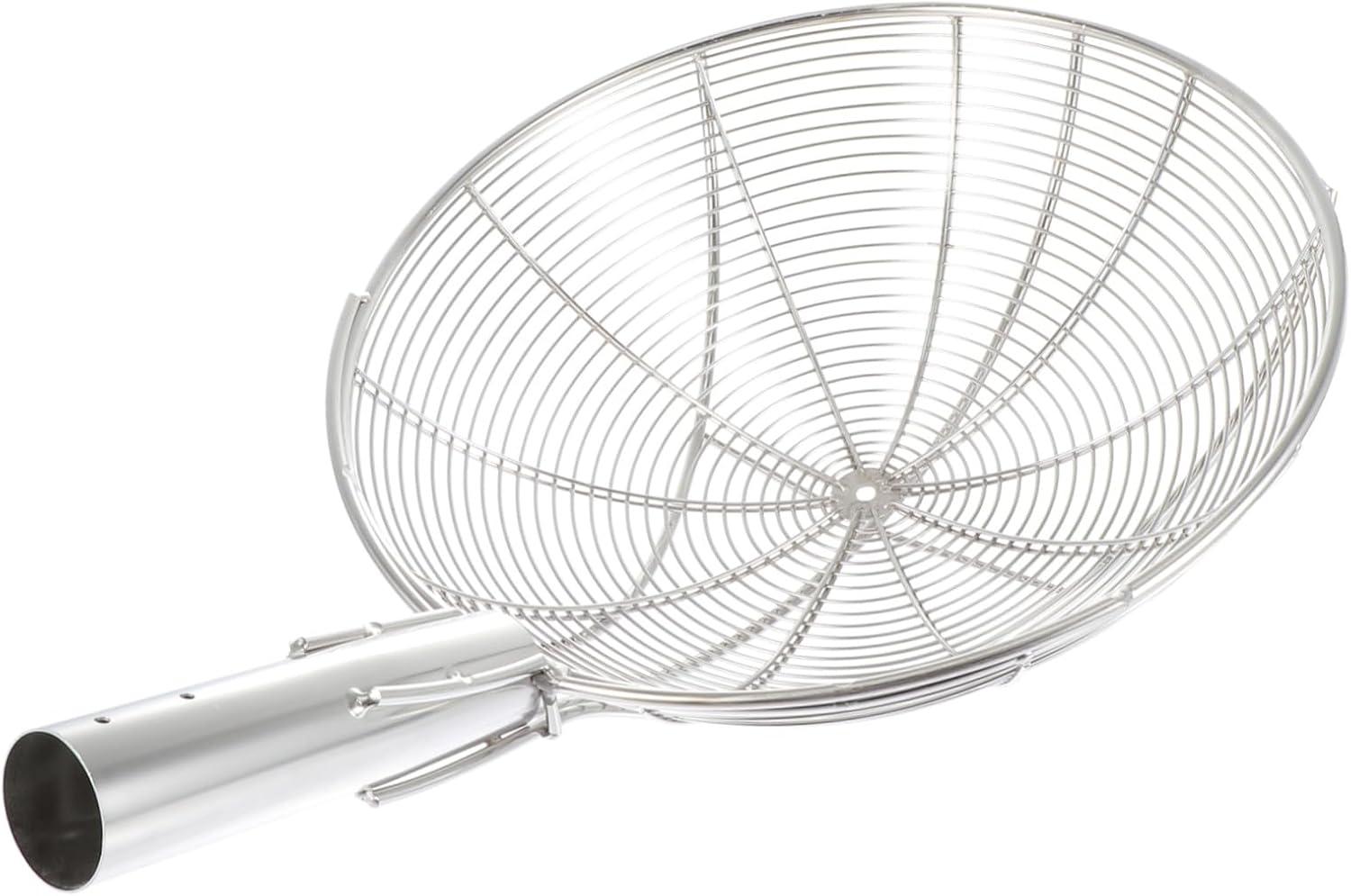 Stainless Steel Kitchen Strainer Spoon with Reinforced Wire Food Colander for Quick Water and Oil Separation Hold Noodle Colander for Home Restaurants Snack Bars