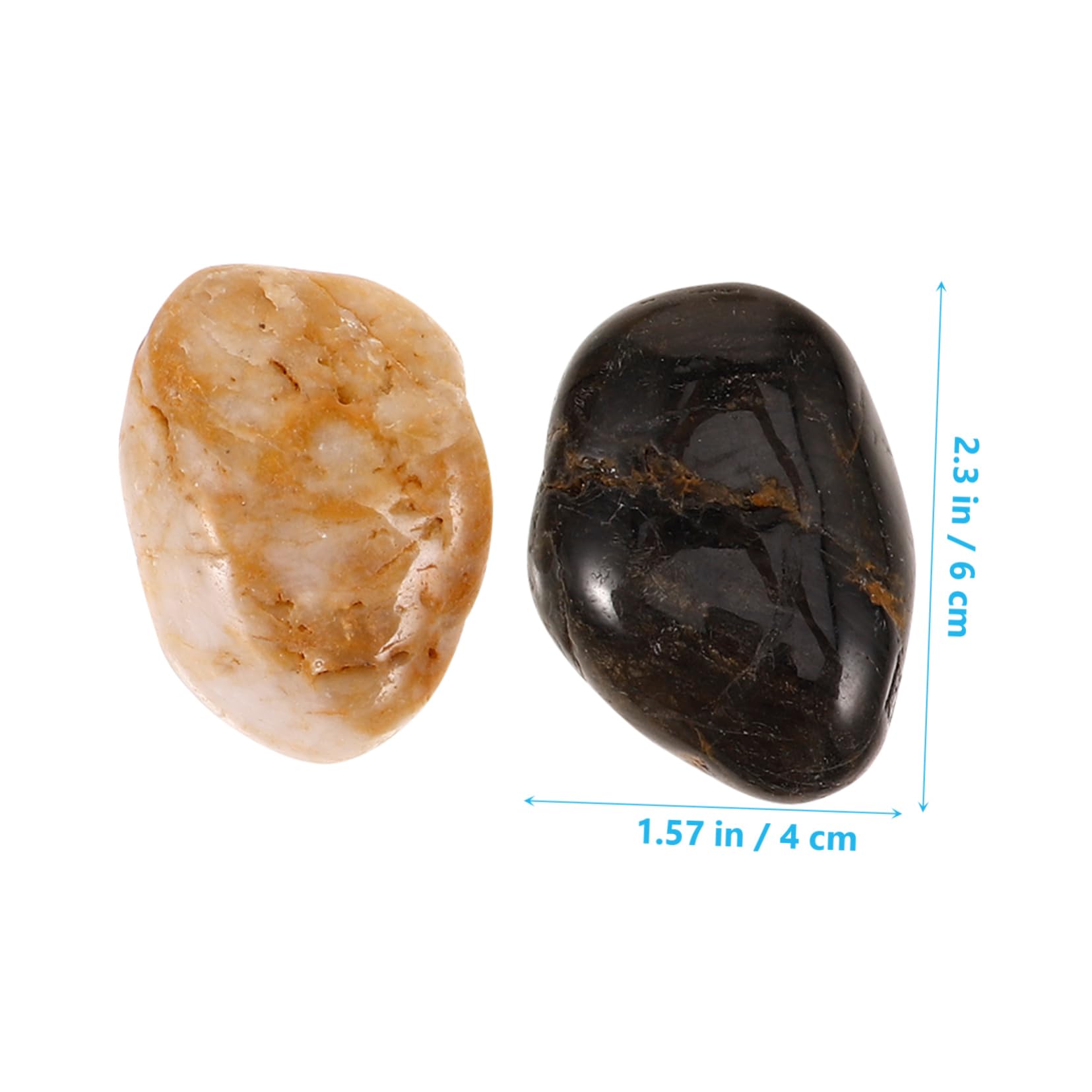 HEMOTON Elegant Decorative Stones Natural River Pebbles Aquatic and Garden Landscape Rocks