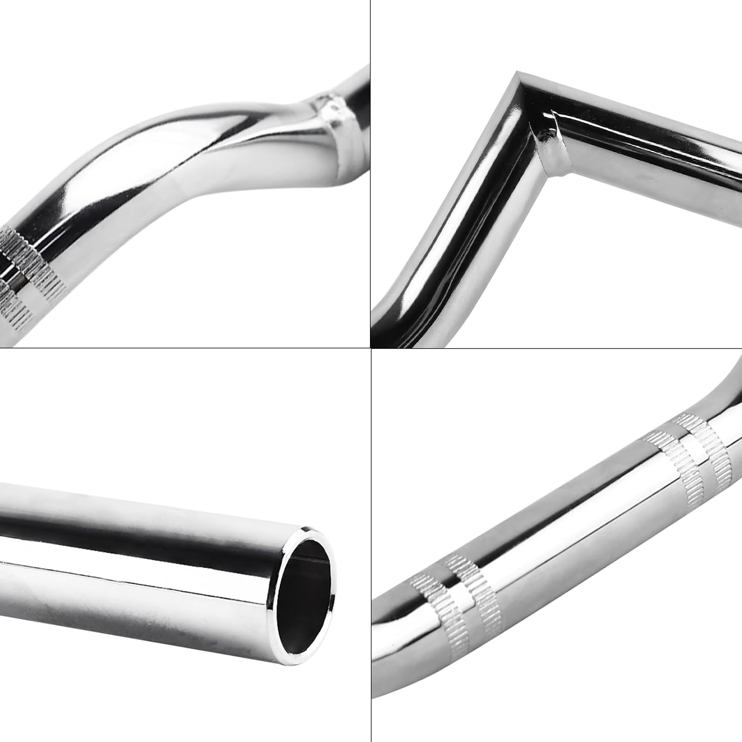 FLYPIG Motorcycle 7/8" Handlebar Drag Bar Ace Clubman Style Handlebars 22MM Handlebar Universal For Pit Dirt Bike Motocross Bobber Custom Mini Bike Chrome