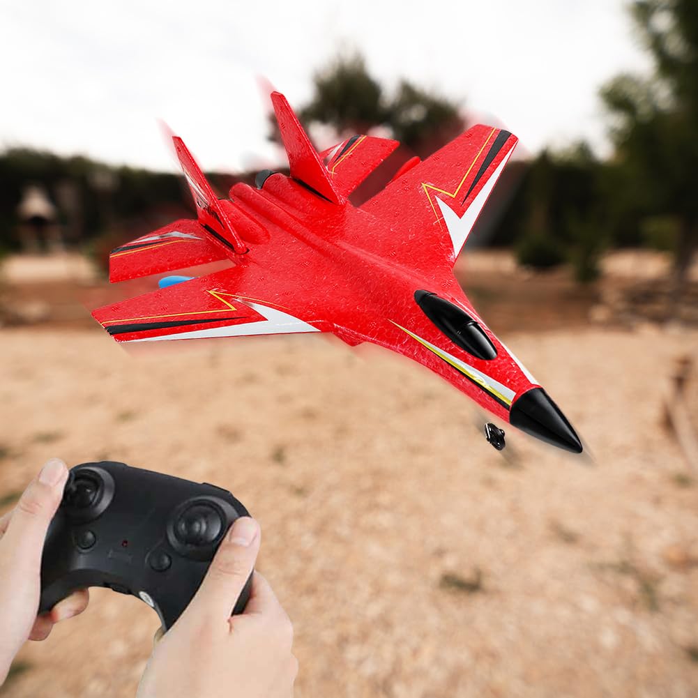 Avión RC de Espuma 2.4GHz con Plano de Control Remoto de luz LED Lista para Volar RC GLIDA RC Helicóptero para Adultos Boys Boys
