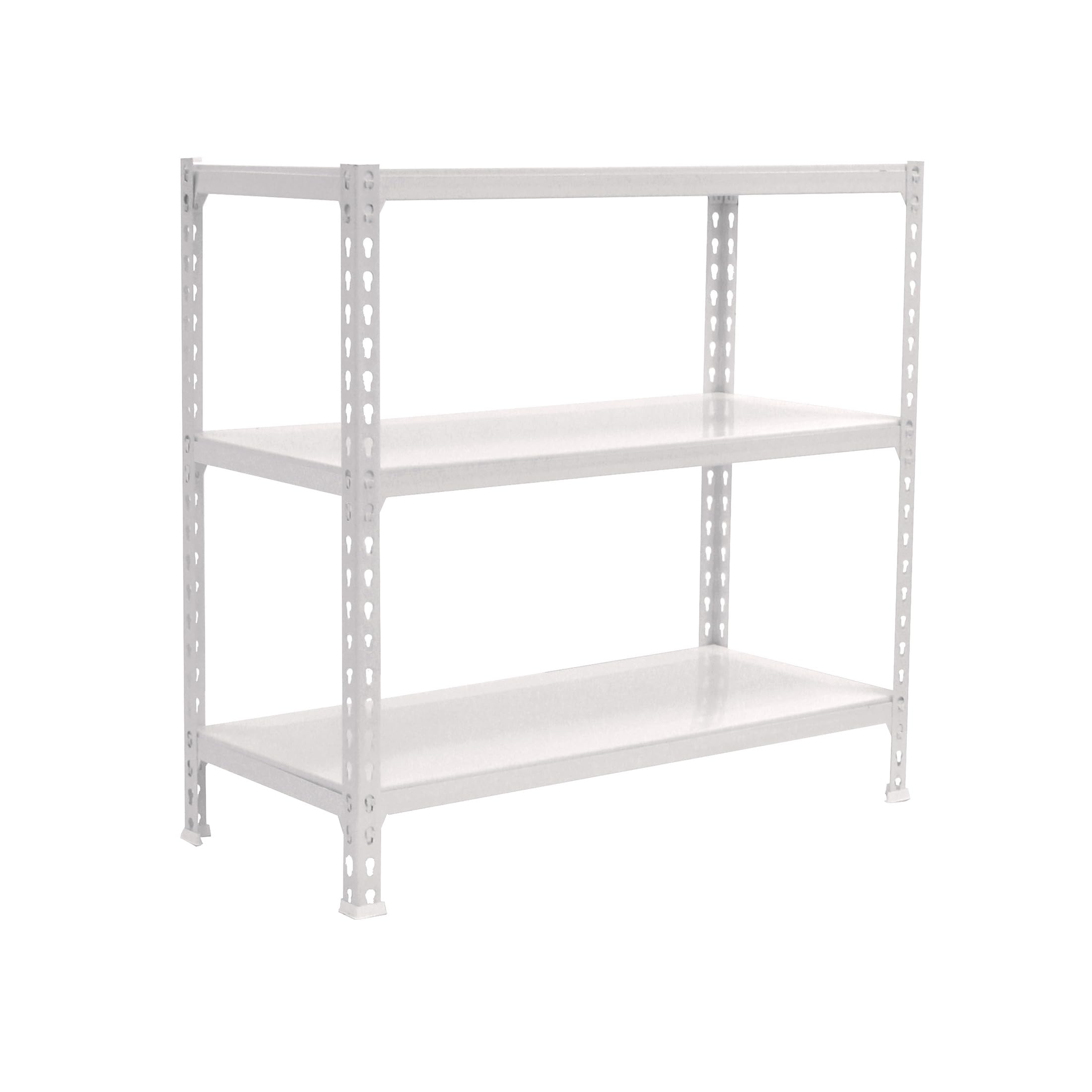 Simon Rack Scaffalatura Metallo Garage, 3 Ripiani, 200 kg di Punto di Flessione, 1000x1100x300 mm, Scaffalatura Garage, Senza Viti, Bianco - Simonclick