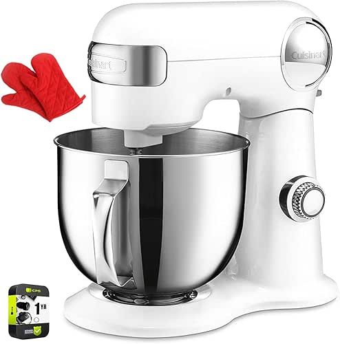 Cuisinart SM-50 Precision Master 5.5-Quart Stand Mixer White Linen Bundle