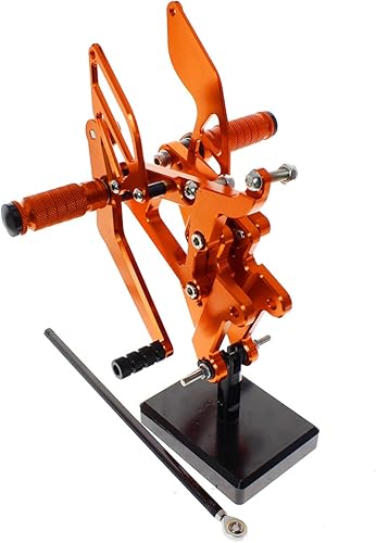 Miniatura 2 de Reposapiés de motocicleta ajustable de aluminio Billet para Yamaha YZF R6 2003 2004 2005 (gris)