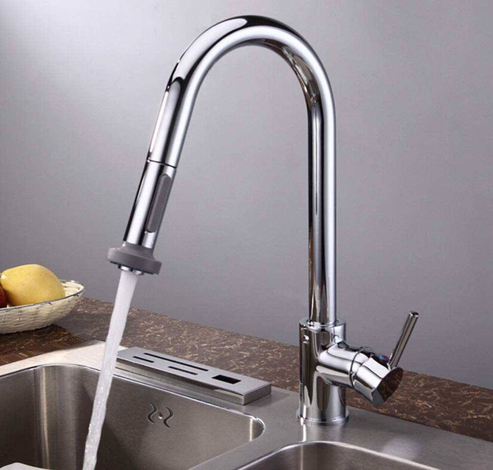 Kitchen Tap Fashion Chrome Finished Brass Sink Pull Out Faucet,Tap Mixer