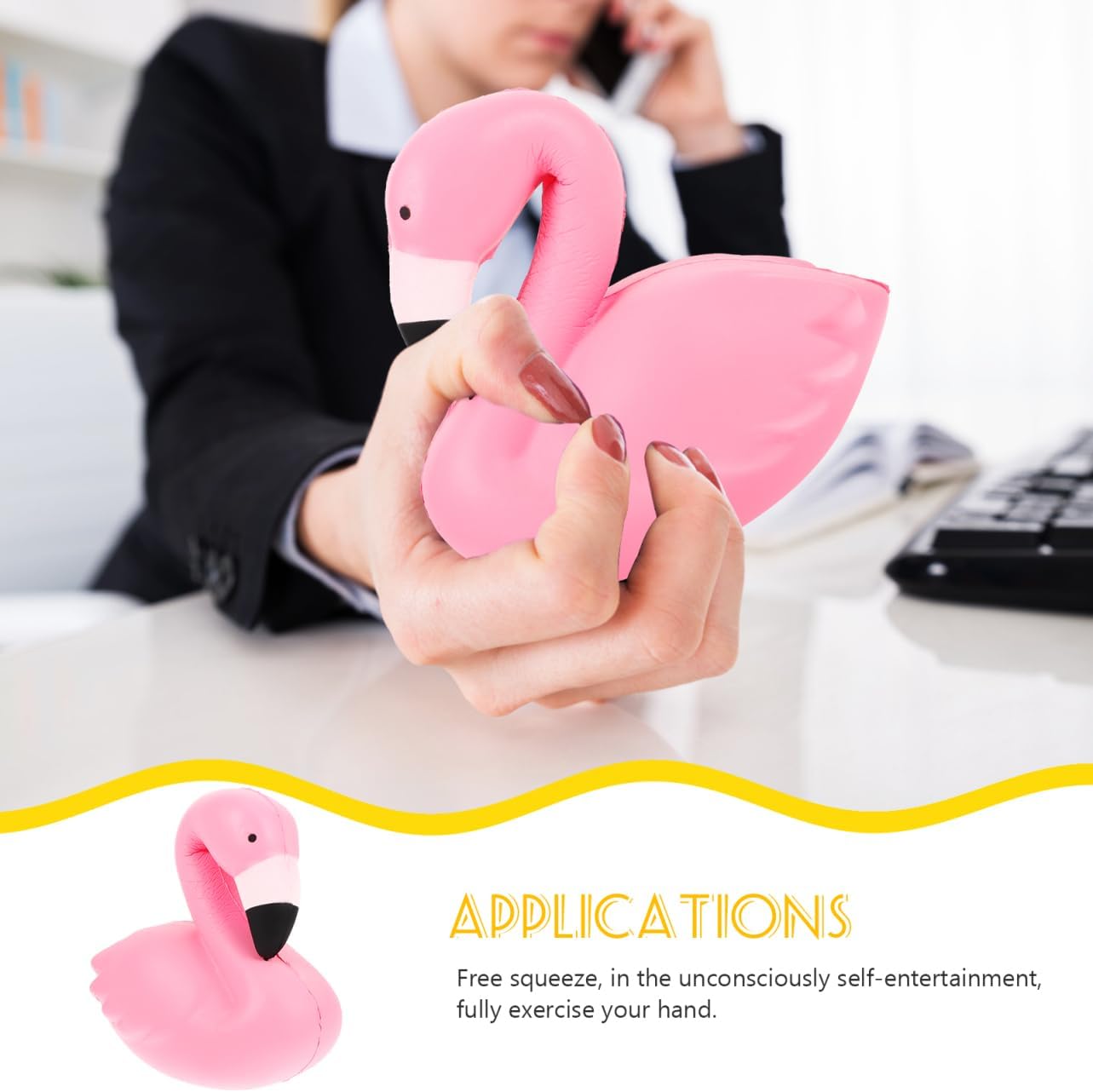 Slow Recovery Flamingo Stress Relief Toy Pu Foam Relax Pressure Tool for Adults for Decorations Party Favors Fun Hand Exercise