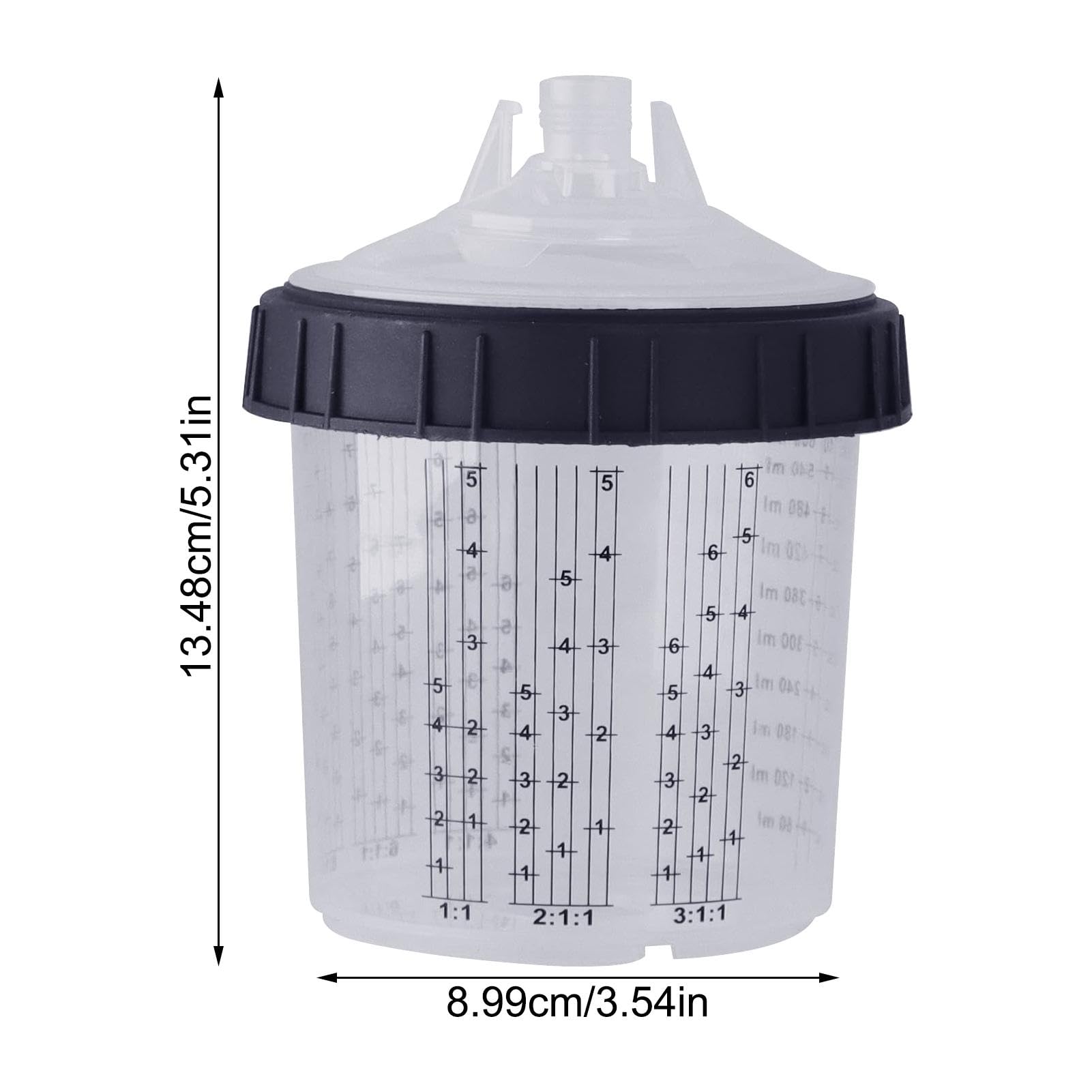 Gobelet de mélange de peinture - Gobelet doseur de peinture - transparents