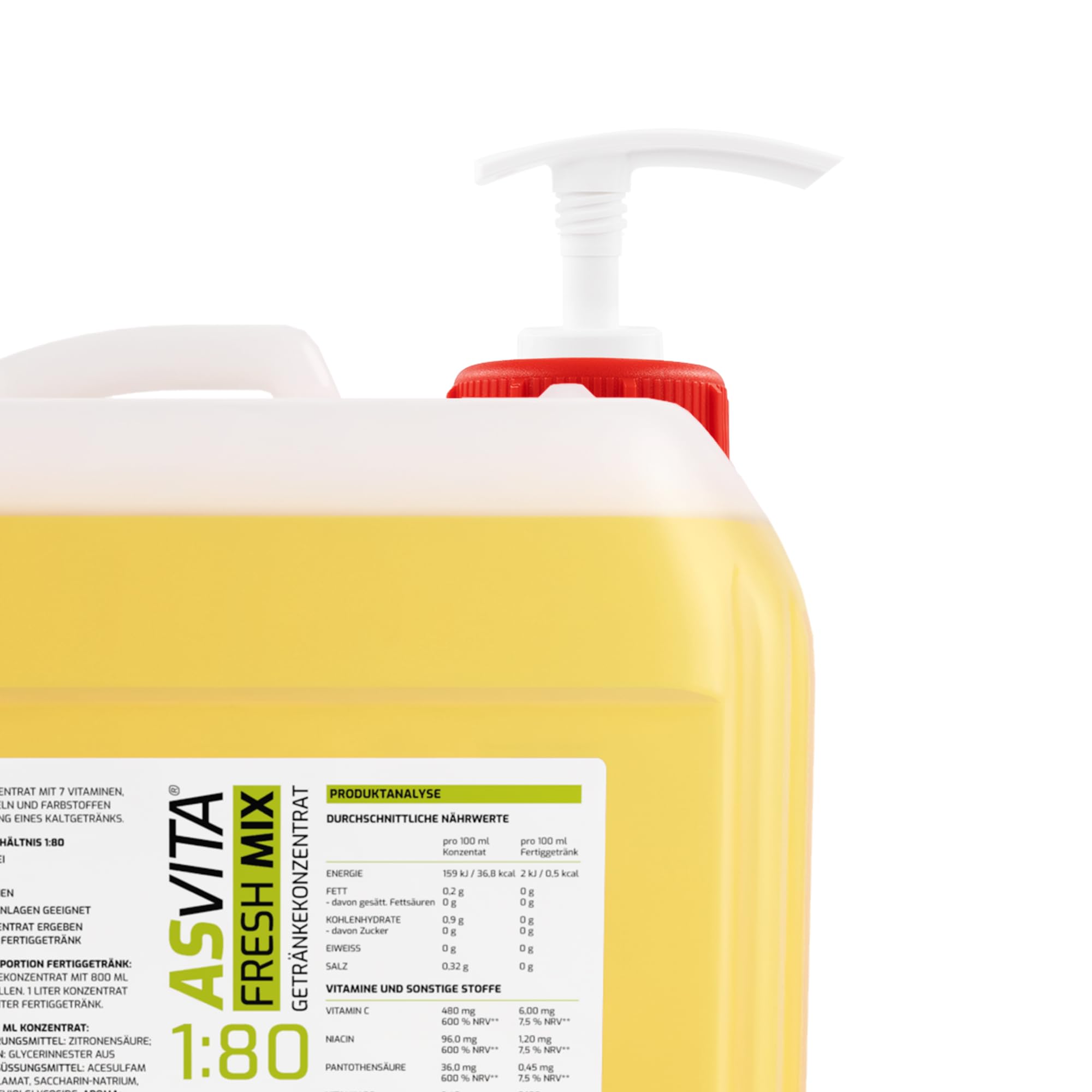 Pompe doseuse pour bidon de 5 l « Confort » - Filetage de 45 mm - Convient à un usage alimentaire par exemple pour les concentrés de boissons, le sirop (1 pièce/blanc)
