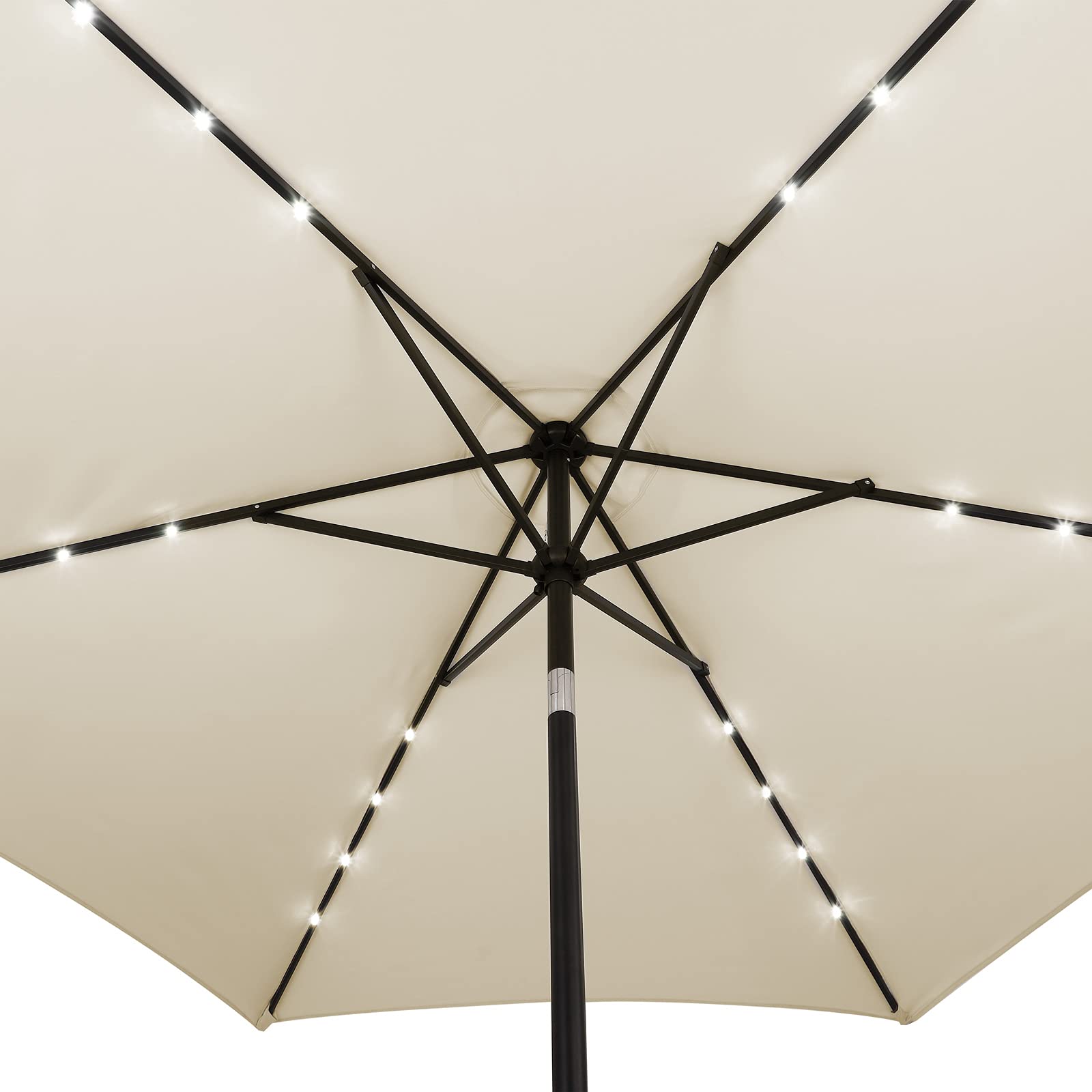 Kingsleeve Ombrellone LED illuminazione 300 cm protezione UV 80+ custodia protettiva grande rotonda solare pieghevole ombrellone da giardino terrazza giardino balcone
