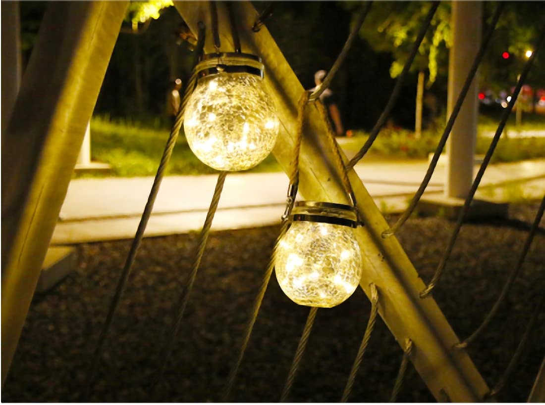 Ulalaza 2Pcs Solar Outdoor Hanging Lanterns with Handle Retro Solar Lights Patio Decor Patio IP65 Waterproof Yard Art Garden Accessories Outdoor Decorations for Christmas Porch Lawn