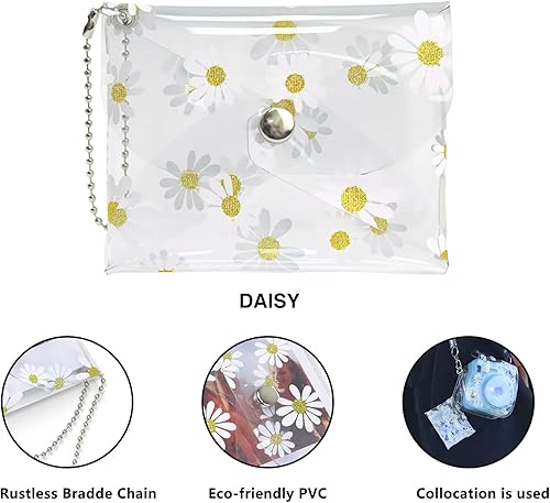 Miniatura 6 de WOGOZAN Funda protectora para cámara instantánea Fujifilm Mini 121198 con correa transparente para el hombro (flor real, rosa) (sin cámara)