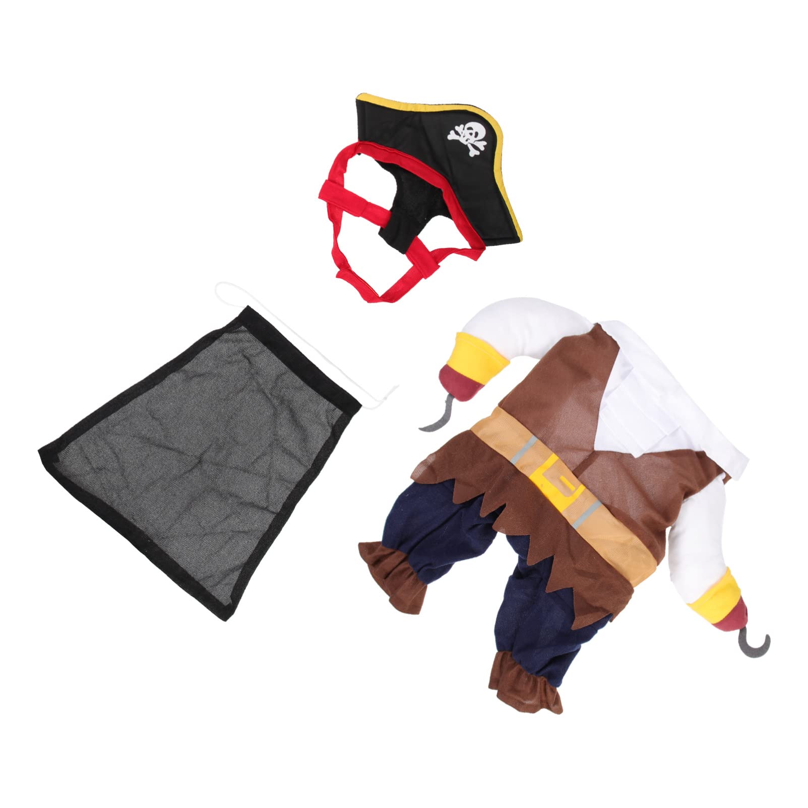 Mipcase 5sets Costume Da Cane Pirata Per Halloween Abbigliamento Per Cappello Da Pirata Per e Fotografici Media