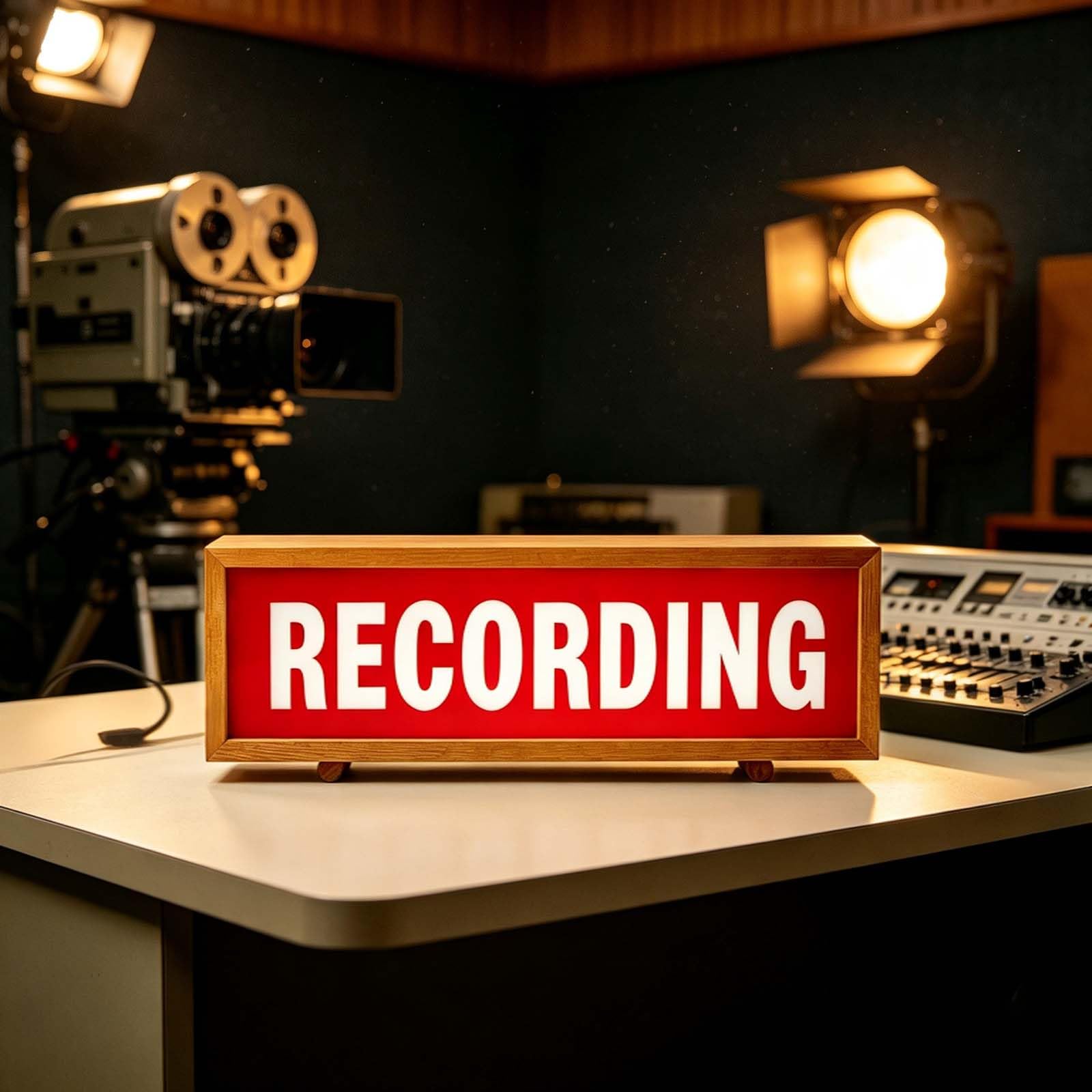 wpdash Recording LED Neon Lightbox Up Lighted Recording Sign USB Powered Dimmable Do Not Disturb Studio Sign Remote Contro for Dubbing Room Music Coffee Shop Station Decor LED Light