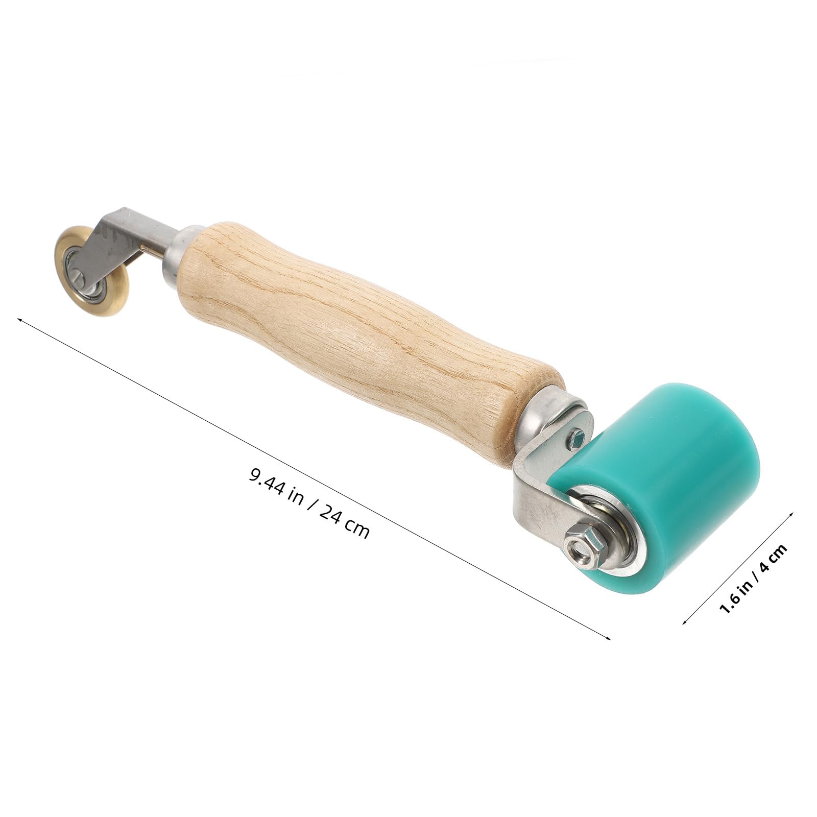 Rodillo de Costura de Mano de Silicona con Doble Cabeza | Mango de Madera y Latón, Uso en Reforma del Hogar y Obras, Diseño Portátil y Ligero