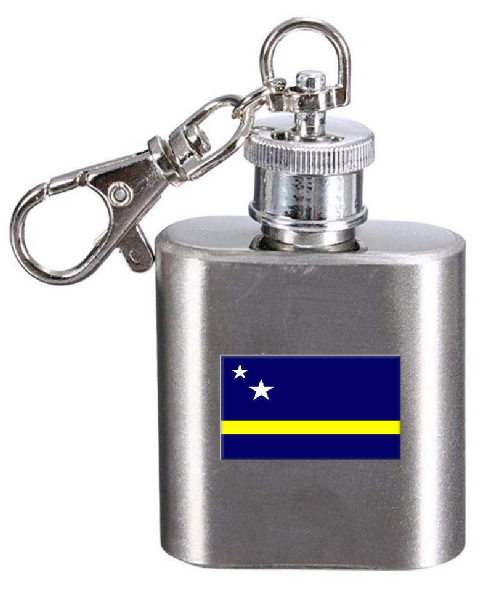 Flasque porte-clés drapeau Antilles Pays-Bas en acier pour vos déplacements