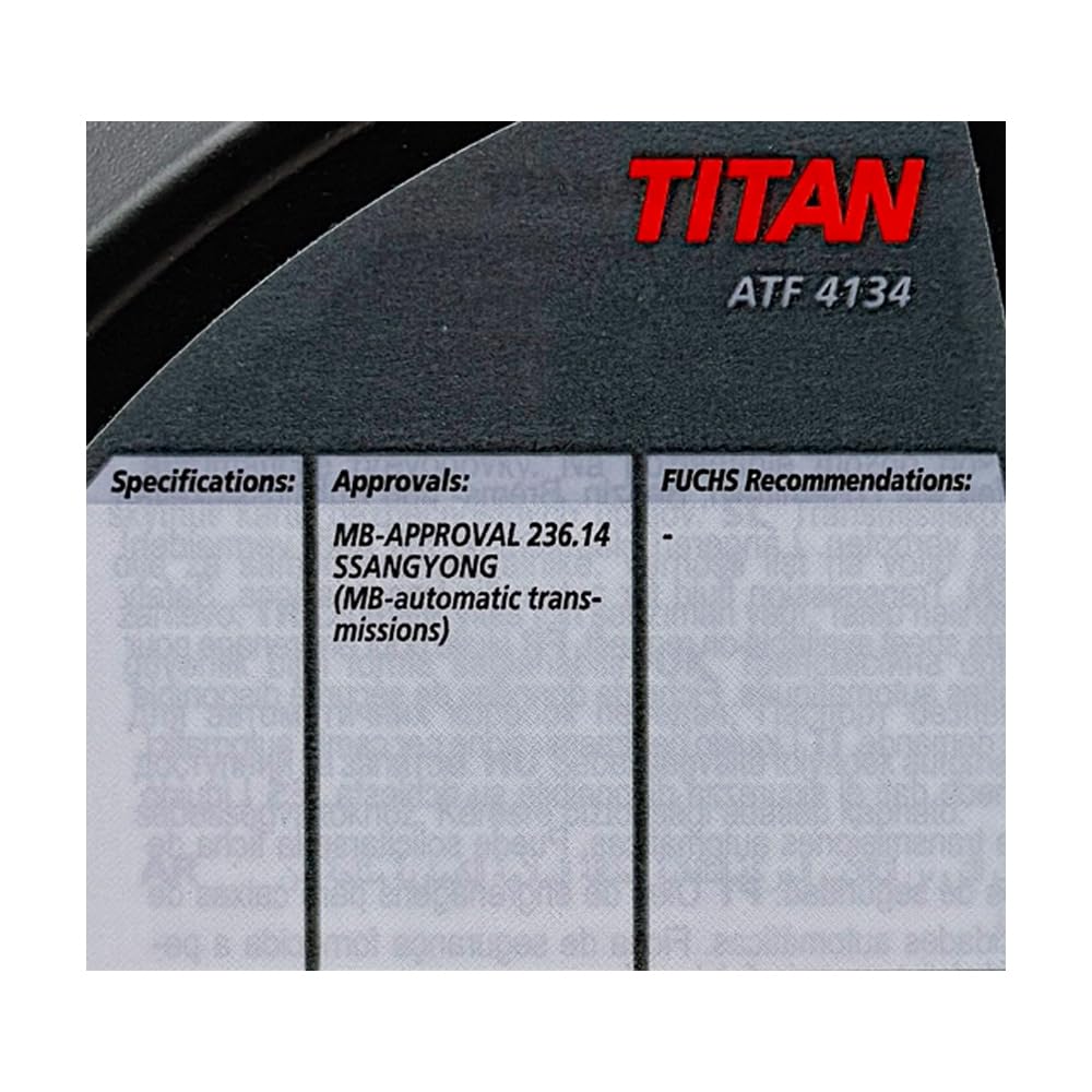 FUCHS TITAN ATF 4134 | 8 L | MB 236.14 | Automatikgetriebeöl | Hochleistungs-ATF für Mercedes-Benz 7G-Tronic – optimale Schaltperformance - 8 Liter - mit Trichter